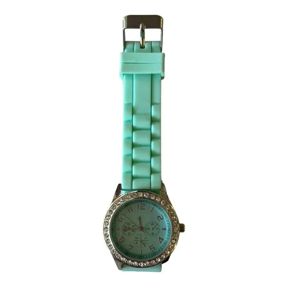 Darice Mint Green Jeweled Watch